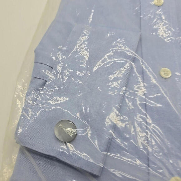 JOS A BANK Traveler Tailored Fit Blue 100% Cotton Dress Shirt‎ Sz 16 - 36 - Picture 4 of 10